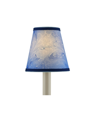 Marble Blue Paper Tapered Chandelier Shade