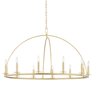 Howell Chandelier with Aged Brass Finish