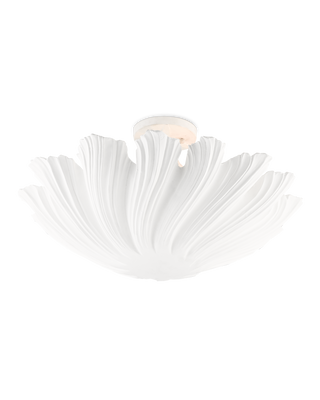 Hadley White Semi-Flush Mount