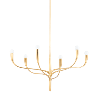 Labra Chandelier with Vintage Gold Leaf Finish