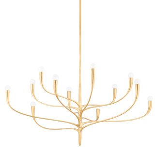 Labra Chandelier Vintage Gold Leaf