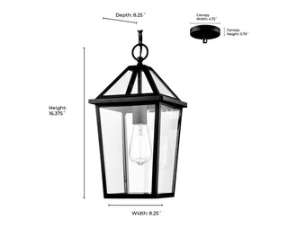 Eston 1-Light Outdoor Hanging Lantern Textured Black