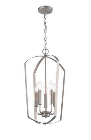 Ivey Lake 5-Light Pendant light Satin Nickel