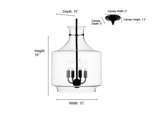 Mahannah 4-Light Pendant Light Matte Black
