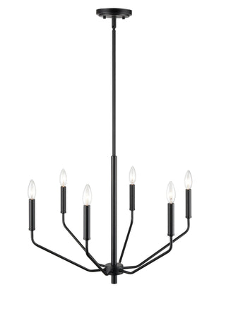 Laurell 6-Light Chandelier Ceiling Light Matte Black