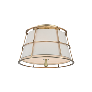 Savona Semi Flush Aged Brass