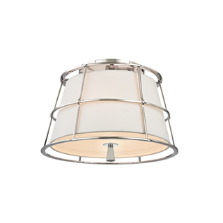 Savona Semi Flush Polished Nickel