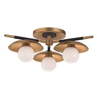 Julien Semi Flush Aged Brass