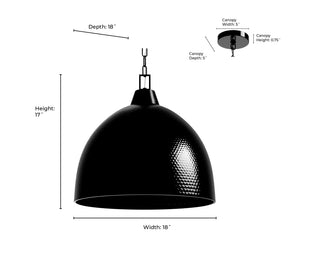 Arrco 3-Light Pendant Light Black Stainless Steel
