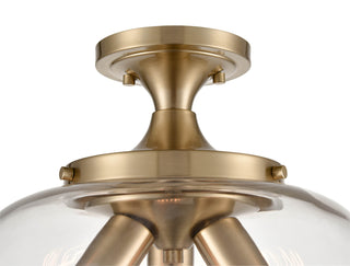 Ashford 3-Light Semi-Flush Ceiling Mount - Modern Gold