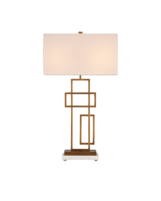 Parallelogram Brass Table Lamp