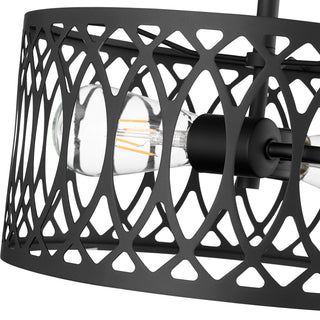 Arelyn 1-Light Semi-Flush Ceiling Mount Matte Black