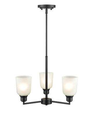 Amberle 3-Light Chandelier Ceiling Light Matte Black