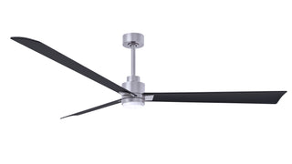 72 Inch Alessandra series  3-blade transitional ceiling fan. Multiple finish options to choose from. Brushed Nickel / Matte Black Finish / 72 Inch