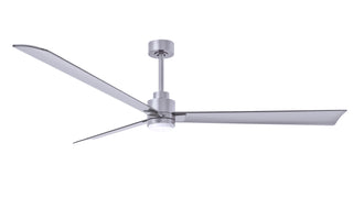 72 Inch Alessandra series  3-blade transitional ceiling fan. Multiple finish options to choose from. Brushed Nickel / Brushed Nickel Finish / 72 Inch