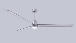 72 Inch Alessandra series  3-blade transitional ceiling fan. Multiple finish options to choose from. Brushed Nickel / Brushed Nickel Finish / 72 Inch