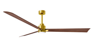 72 Inch Alessandra series  3-blade transitional ceiling fan. Multiple finish options to choose from. Brushed Brass / Walnut Finish / 72 Inch