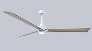 72 Inch Alessandra series  3-blade transitional ceiling fan. Multiple finish options to choose from. Matte White / Gray Ash Finish / 72 Inch