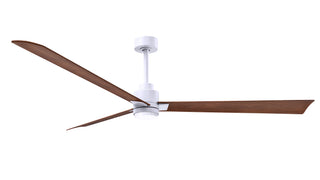 72 Inch Alessandra series  3-blade transitional ceiling fan. Multiple finish options to choose from. Matte White / Walnut Finish / 72 Inch