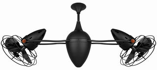 Ar Ruthiane series 360° dual headed rotational ceiling fan. Multiple finish options to choose from. Matte Black / Black Finish / 46 Inch