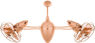 Ar Ruthiane series 360° dual headed rotational ceiling fan. Multiple finish options to choose from. Polished Copper / Polished Copper Finish / 46 Inch