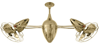 Ar Ruthiane series 360° dual headed rotational ceiling fan. Multiple finish options to choose from. Polished Brass / Polished Brass Finish / 46 Inch