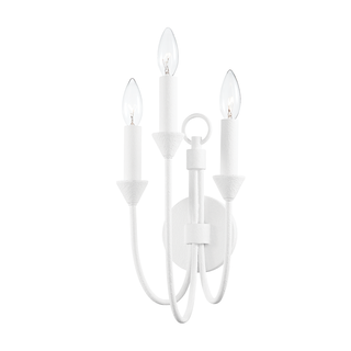 Cate Wall Sconce with GESSO WHITE Finish