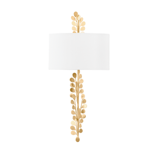 ADRIENNE Wall Sconce with Vintage Gold Leaf Finish