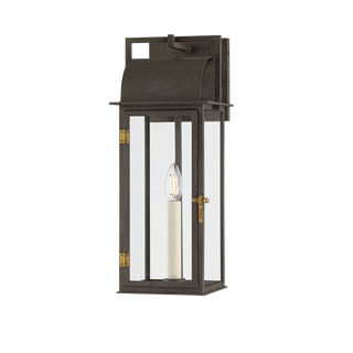 BOHEN Exterior Wall Sconce with French Iron/Patina Brass Finish