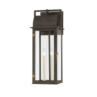 BOHEN Exterior Wall Sconce with French Iron/Patina Brass Finish