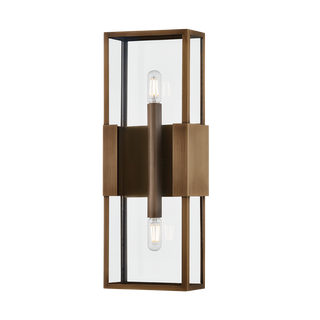 SANTA CLARA EXTERIOR WALL SCONCE with PATINA BRASS Finish