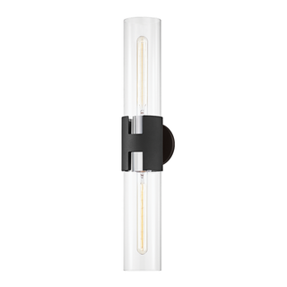 Amado Wall Sconce with POLISHED NICKEL/TEXTURED BLACK Finish