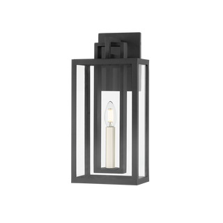 AMIRE Exterior Wall Sconce with TEXTURED BLACK Finish