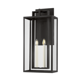 AMIRE Exterior Wall Sconce with TEXTURED BLACK Finish