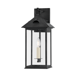 CORNING Exterior Wall Sconce with FORGED IRON Finish