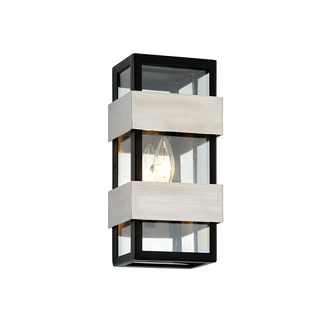 Dana Point Wall Sconce BLACK WITH BRUSHED STAINLESS