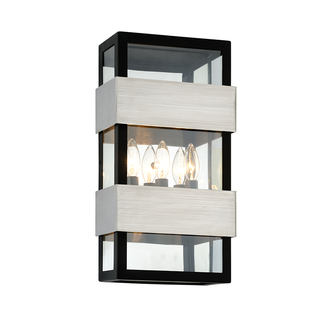 Dana Point Wall Sconce BLACK WITH BRUSHED STAINLESS