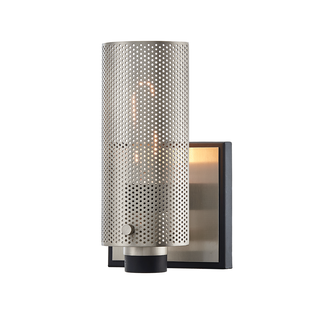 Pilsen Wall Sconce with CARBIDE BLK W SATIN NICKEL ACCENTS Finish