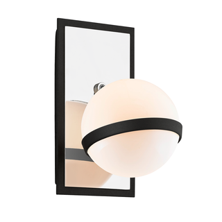 Ace Wall Sconce with CARBIDE BLK WITH POLISHED NICKEL ACCENTS Finish