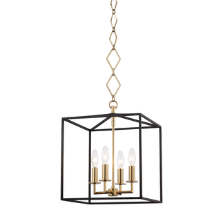 Richie Lantern with Aged Brass/black Finish