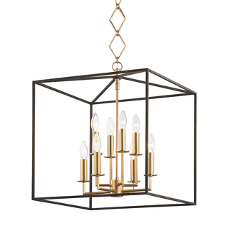 Richie Lantern with Aged Brass/black Finish