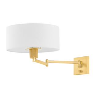 SAMMY Wall Sconce with Aged Brass Finish