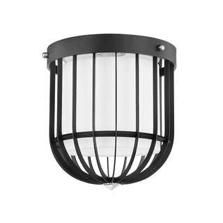 Landon Flush Mount with Polished Nickel/black Finish