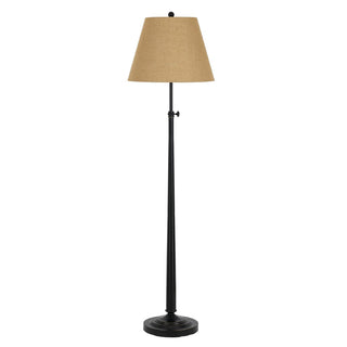 150W 3 Way Madison Adjustable Floor Lamp With Burlap Shade