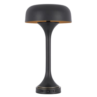 40W X 2 Mushroom Cloud Metal Desk Lamp With 1 Usb And 1 Type C Usb Charging Ports