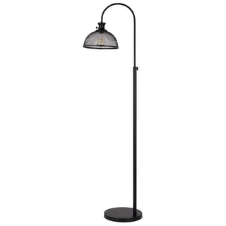 60W Lewiston Metal Downbridge Adjustable Floor Lamp With Mesh Shade