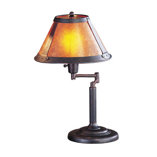 60W Swing Arm Table Lamp W/Mica Shade