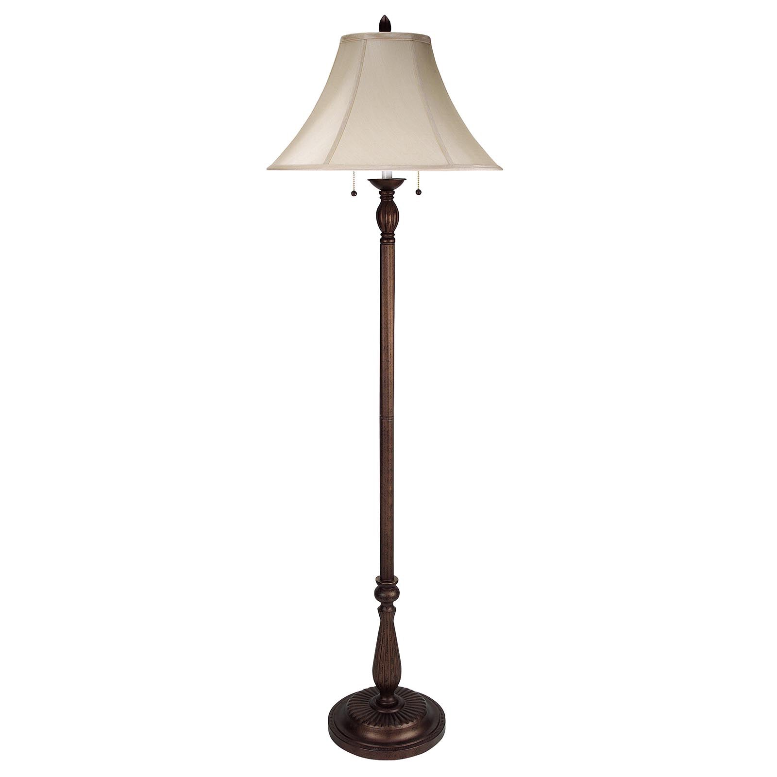 60W X 2 Floor Lamp With Pull Chain Switches