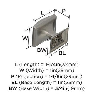 1-1/4 Inch CANDLER Cabinet Knob in Satin Nickel
