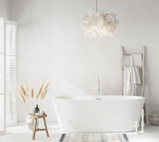 67 inch Bathtub in Glossy White with Chrome Trim